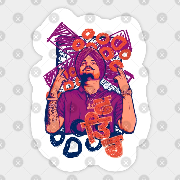 Moosewala Art Sticker by StayAnokh
